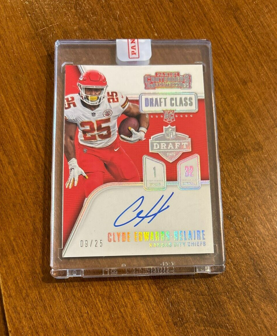Clyde Edwards Helaire 2020 Contenders Draft Class Rookie Auto LSU Chiefs /25 RC