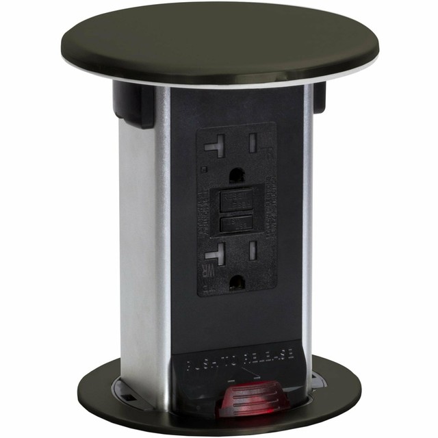 Kitchen Counter Spill Proof Round Pop Up 15a Usb Outlet Dark