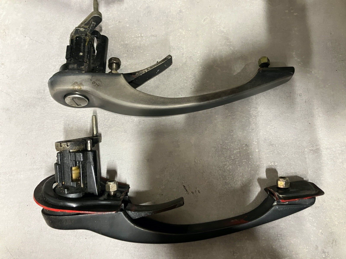 porsche 911 930 exterior door handles L R PAIR 1974-84 BLACK SET