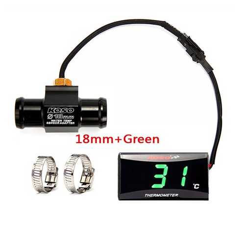 Koso Super Slim Temperature Gauge Ba024b11 water Temp Meter Blue Display - Picture 20 of 22