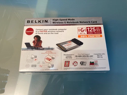BELKIN WIRELESS G NOTEBOOK NETWORK CARD - BRAND NEW IN SEALED BOX