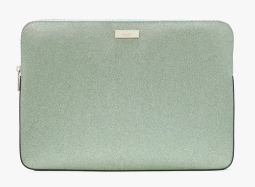 Kate Spade Kenzie Glitter Universal Laptop Sleeve Case-Seawater Green-KK327-Zip
