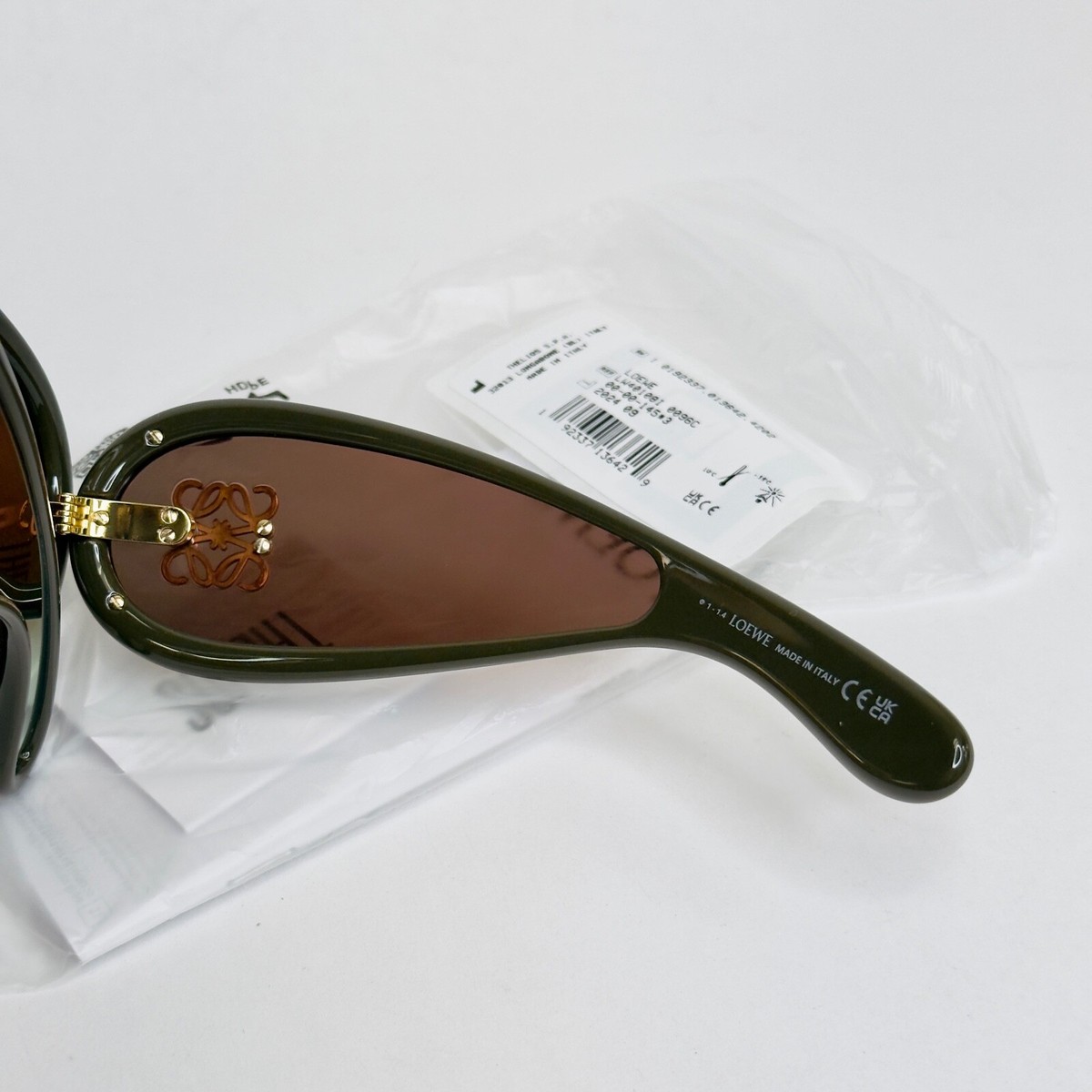 LOEWE ANAGRAM PAULA IBIZA Aviator Mask LW40108I Khaki Pink Mirror