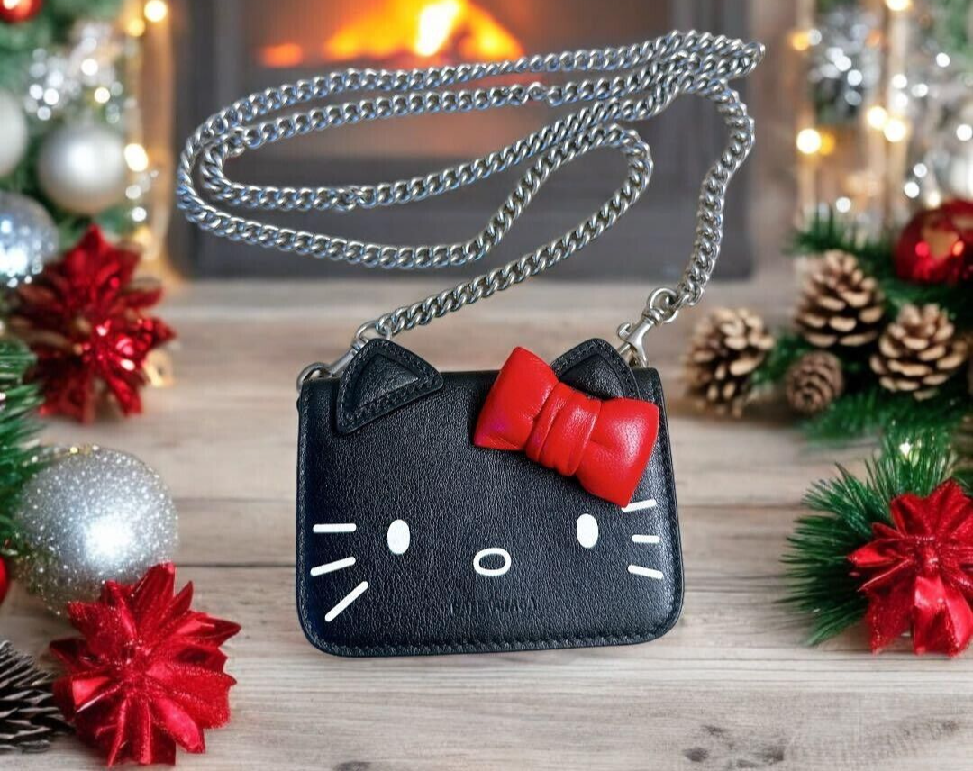 Balenciaga Hello Kitty Collab Mini Wallet Limited Edition Chain 