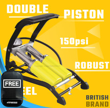 Luftfüller Fußpumpe Doppelkolben Auto Fahrrad Reifen Hochdruck SWFPHP3. +M