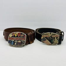 Vietnam Veteran Belt Buckle Lot Of 2 PLEASE READ