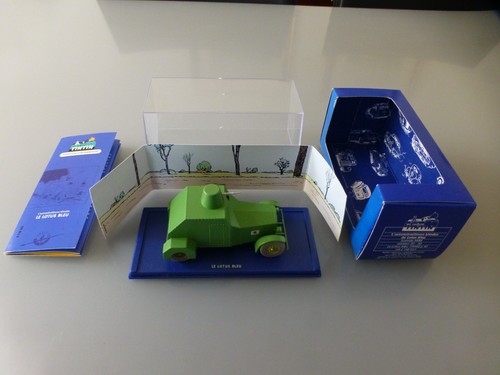 TINTIN HERGE MODEL #37 CAR ARMOURED TRUCK IN BLUE LOTUS 1/43 SCALE