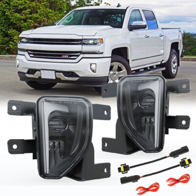 For 2016-2018 Chevy Silverado 1500 Bumper LED Fog Lights Driving DRL Assembly
