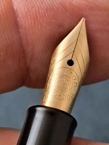 🟠PELIKAN 400 NN Brown Striped Germany KEF Nib 14C-585 Vintage EX - Picture 19 of 24