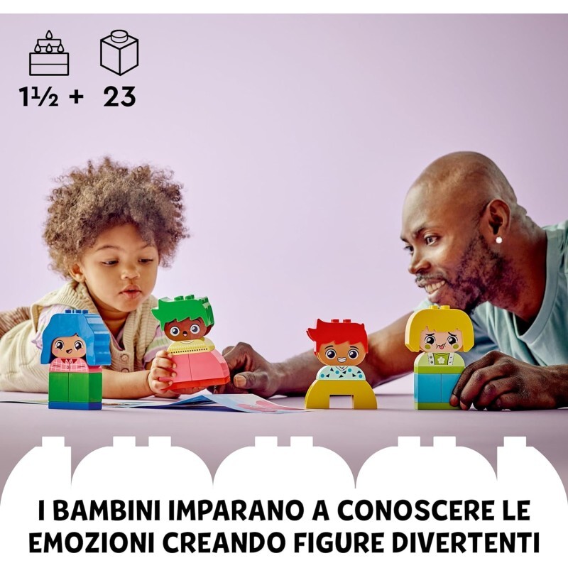 LEGO DUPLO Forti Sentimenti ed Emozioni, Giocattolo Impilabile e Personalizzabil foto 2