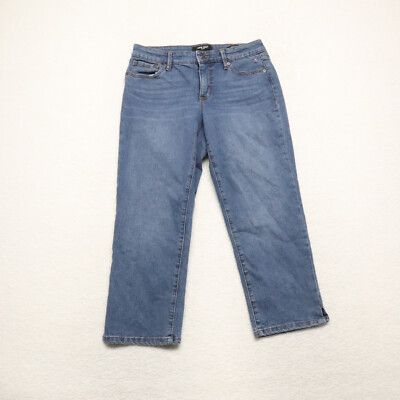 Nine West Women's Chrystie Denim Capri - White Stretch Twill With 23" Inseam