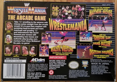 WWF Wrestlemania The Arcade Game Super Nintendo SNES Original BOX
