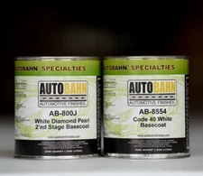 GM 800J White Pearl 3 Stage Basecoat QUART Kit! Base + Pearl Automotive Paint