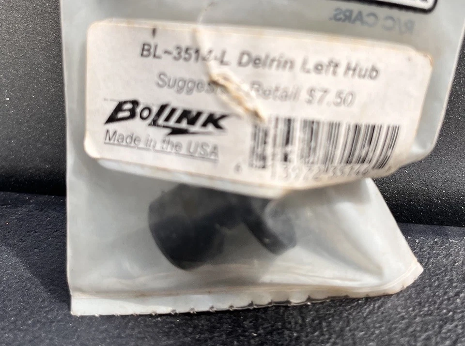 Bolink Eliminator 10 RC 1:10 Derlin Hub LEFT #BL3514 FACTORY SEALED RC Legends - Image 2 of 3