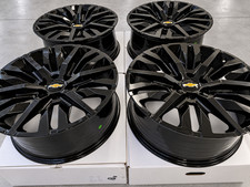 22 Black Wheels Rims Fits On Chevy Silverado Tahoe Suburban Set Units4