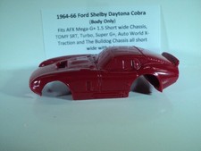 HO scale Slot Car Custom Resin body only Ford RED Daytona Cobra Fits AFX