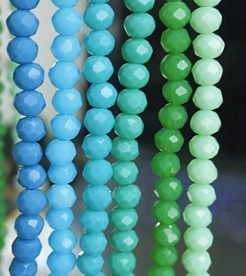 MARKENLOS 4mm Facettierte Kristall Glasperlen Jade DIY Schmuck Basteln Weihnachten Armband