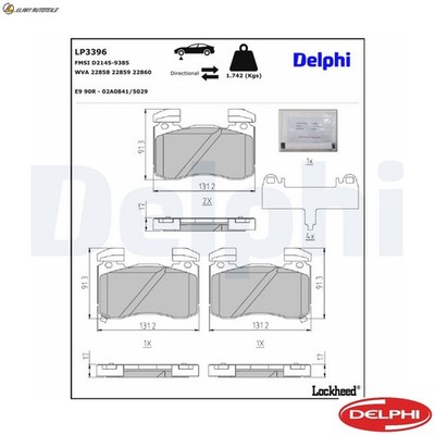 BREMSBELAGSATZ SCHEIBENBREMSE LP3396 FÜR KIA STINGER/Hatchback/Van G6DP 3.3L