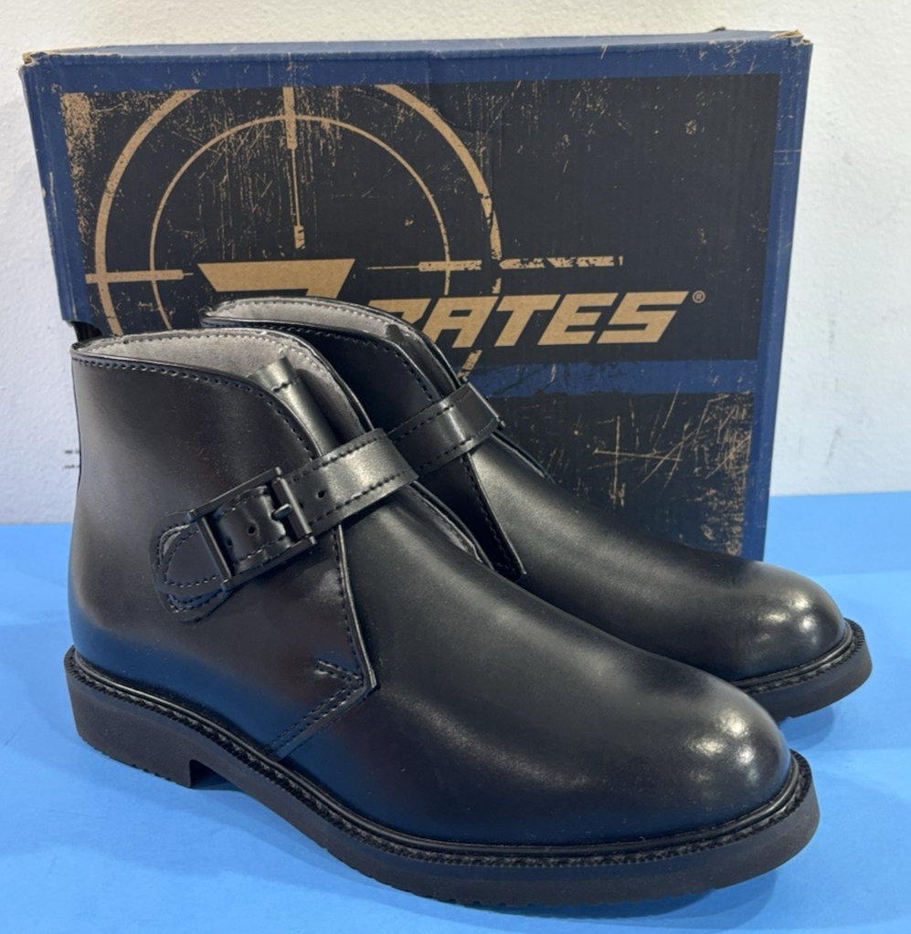 NIB 4 M MENS BATES SENTINEL BUCKLE CHUKKA HIGH SHINE BOOTS E01832