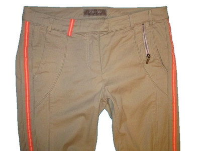 GUSTAV Chino  Gr. 40 Denmark Design beige Oranger Streifen coole Freizeithose
