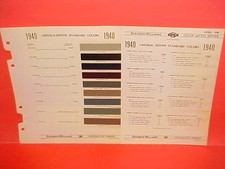 1940 Lincoln Zephyr Continental Club Cabriolet Coupe Town Sedan Paint Chips Sw