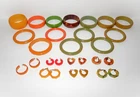 Vintage Bakelite Jewelry LOT Of 21 TESTED 14 Bracelets 7 Earrings