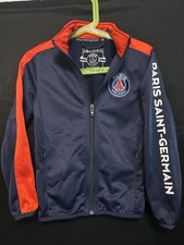 PSG Paris Saint-Germain Youth Soccer Jacket Size 6A Blue Full Zip Pockets