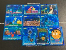 2025 Topps Chrome Sapphire SpongeBob Sapphire Lot x 10 Randy Cheeks Flower Arch