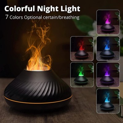 Luftbefeuchter Ultraschall Duftöl Aroma Diffuser Flammen Humidifier USB Diffusor