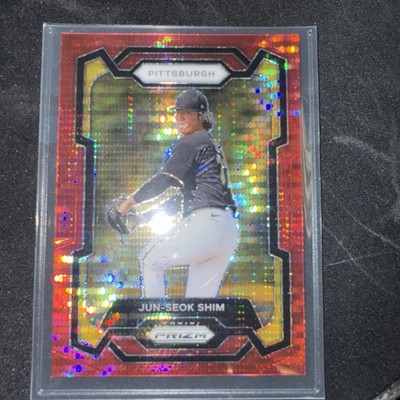 2024 Panini Prizm - Jun-Seok Shim #290 Red Pulsar Prizm /399 (RC)
