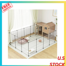 Large Transparent Pet Playpen, 28" H x 20" W, Dog Playpen, Small Animal Playpen