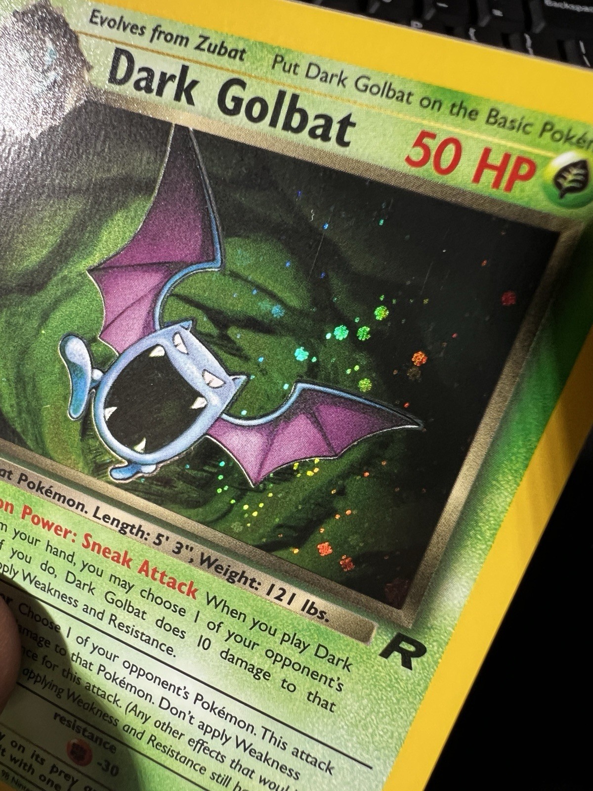 Pokémon Dark Golbat TCG Holo Card 7/82 1st Edition Near Mint