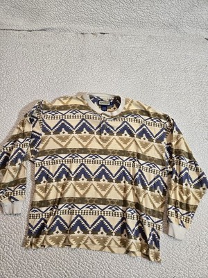 Vtg 90s Ruffhewn Collared Henley Sweatshirt Sz Xl Street Wear Surfer  Beachy