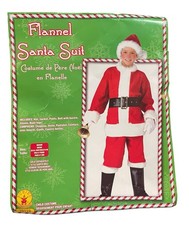 Flannel Santa Suit Child Costume By Rubies Size Medium 8-10