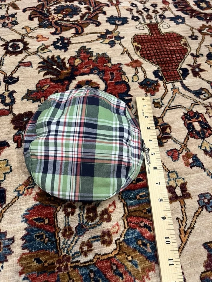 Gorra de Newsboy Janie and Jack Babies Azul y Verde a Cuadros Talla 12 a 24 Meses Foto 3 de 4