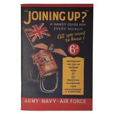 WW2 British Joining Up Information Booklet - Great War Memorabilia Reproduction