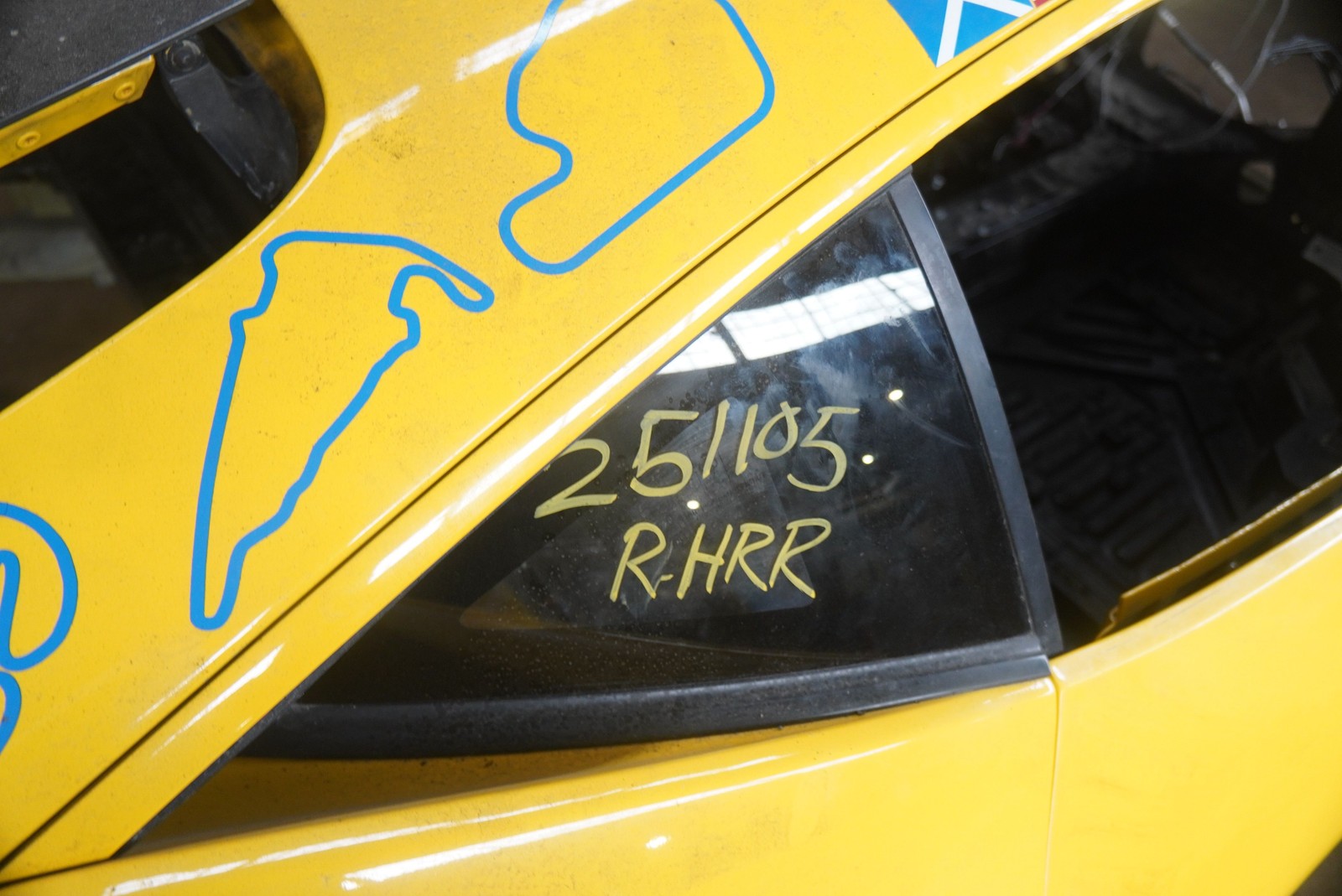 Rear Right Quarter Lateral Window Lexan 83925500 OEM Ferrari 458 Challenge 2015