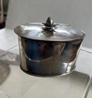 Antique Sheffield Silver Plated Oval Tea Caddy C1800’s Hall Marked & Monogram — photo 1