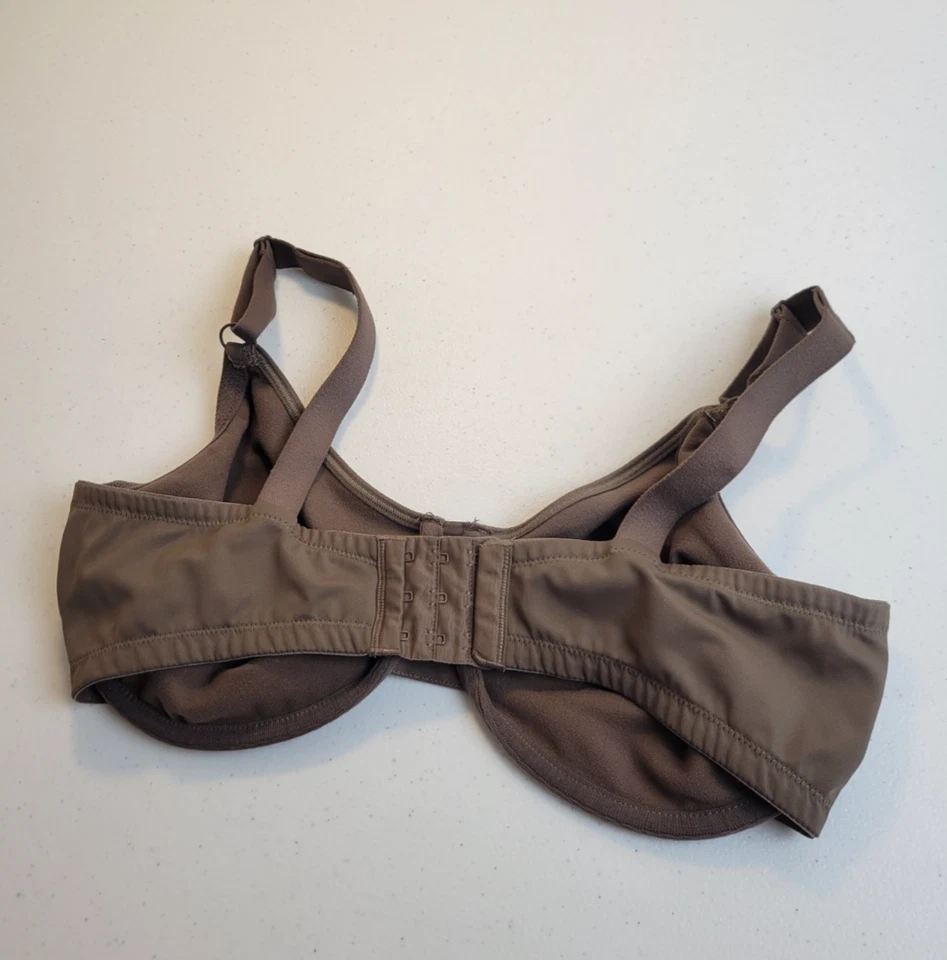 Olga Underwire Bra by Warner's Greenish Brown Gentle Lift Full Figure Size 38DD - Image 4 of 4