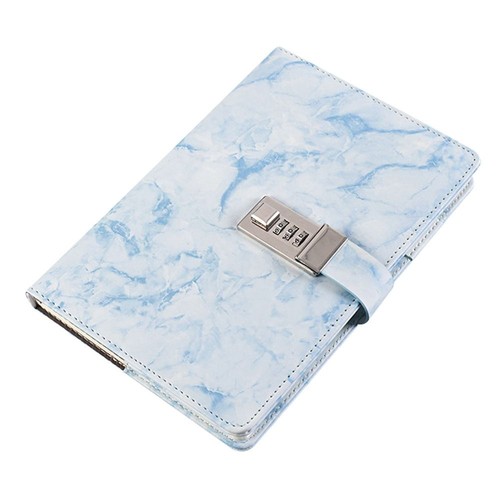 Creative Notepad Thickened Notebook Diary PU Leather A5 Password Book With Lock - Picture 15 of 18