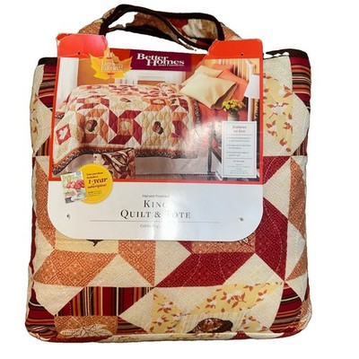 Better Homes Gardens King Patchwork Quilt Tote Harvest Fall Ltd Edition 2011 NEW