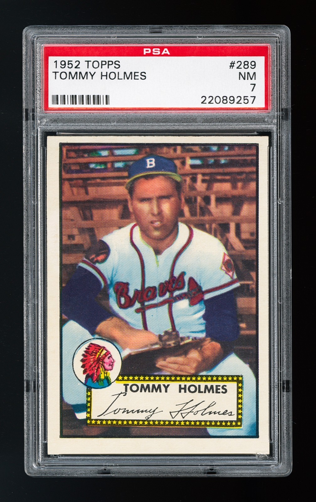1952 Topps #289 Tommy Holmes PSA 7 Sharp card!