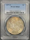 1879-S PCGS MS63 Morgan Silver Dollar $1 - Golden Toned