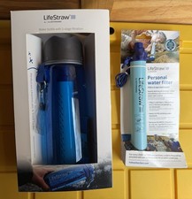 LifeStraw Go Water Filter Bottle with 2-Stage Integrated Filter Straw & Filter