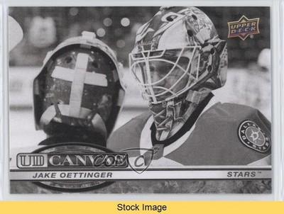 2025 Upper Deck Series 1 UD Canvas Black & White Jake Oettinger #C-42 READ v3n