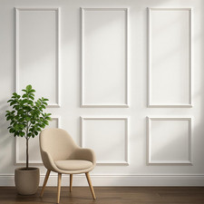 Set Of 3 Peel And Stick Wall Molding Kit Pre Cut Wainscoting Panels Interior