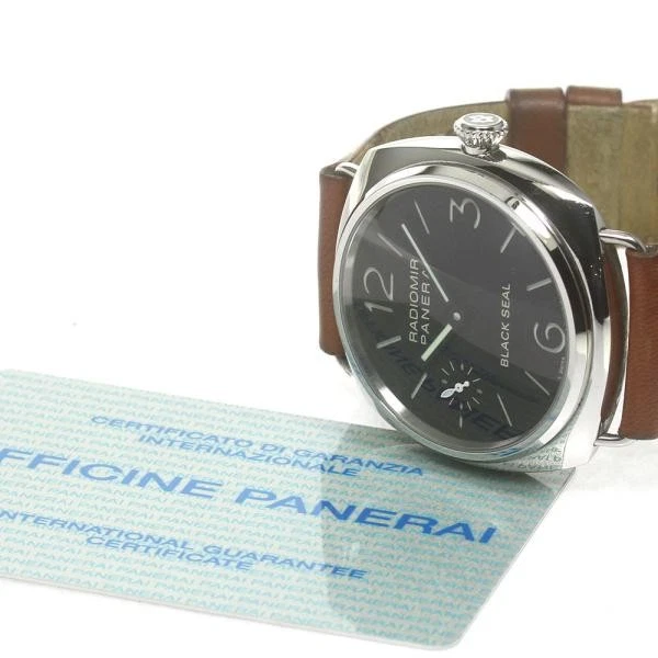 Panerai — Officine Panerai Radiomir Black Seal PAM00183 44mm SS Black Dial Watch #C3000