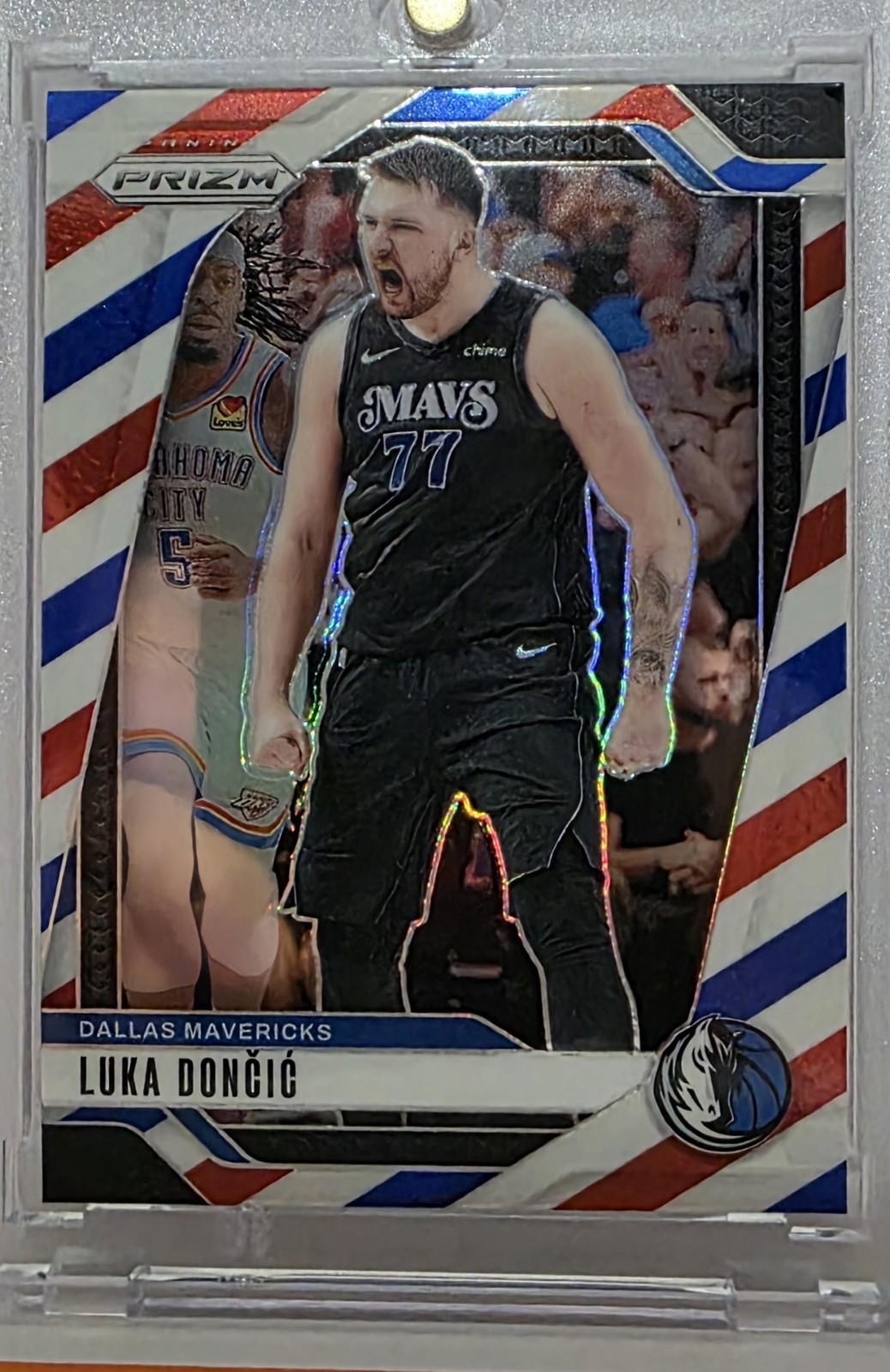 Luka Doncic 2024-25 Panini Prizm Red White Blue Silver SSP Mavericks Lakers #89