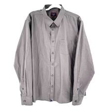 UNTUCKit Slim Fit Wrinkle Free Button Front Shirt Men's XXL Gray Cotton Preppy