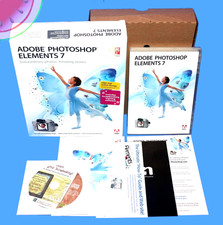 Adobe PHOTOSHOP ELEMENTS 7 w/ Key  Bonus Scrapbook Training Software PC Windows